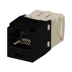 Conector Jack RJ45 Estilo TG, Mini-Com, Categoría 6, de 8 posiciones y 8 cables, Color Negro
