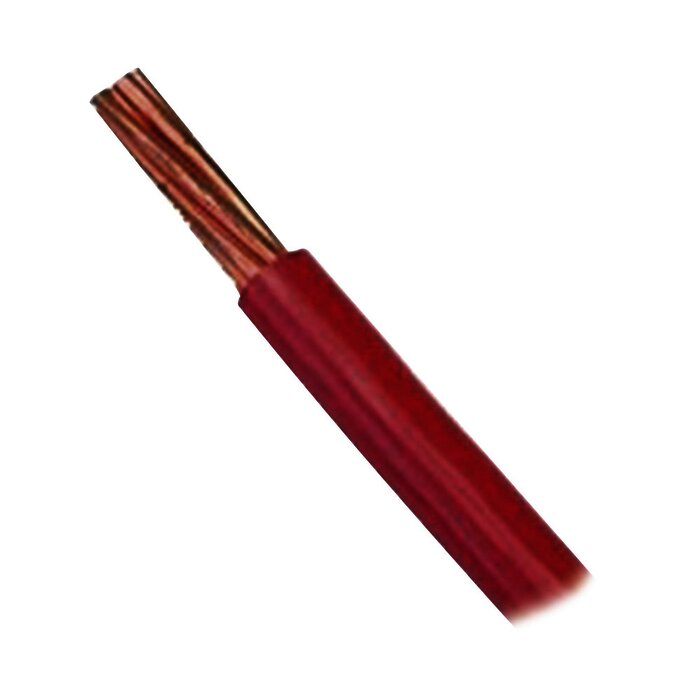 Cable 10 awg color rojo,Conductor de cobre suave cableado. Aislamiento de PVC, auto extinguible. (Venta por Metro)