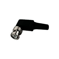 Conector BNC para cable coaxial RG59/RG6 con base plástica recta
