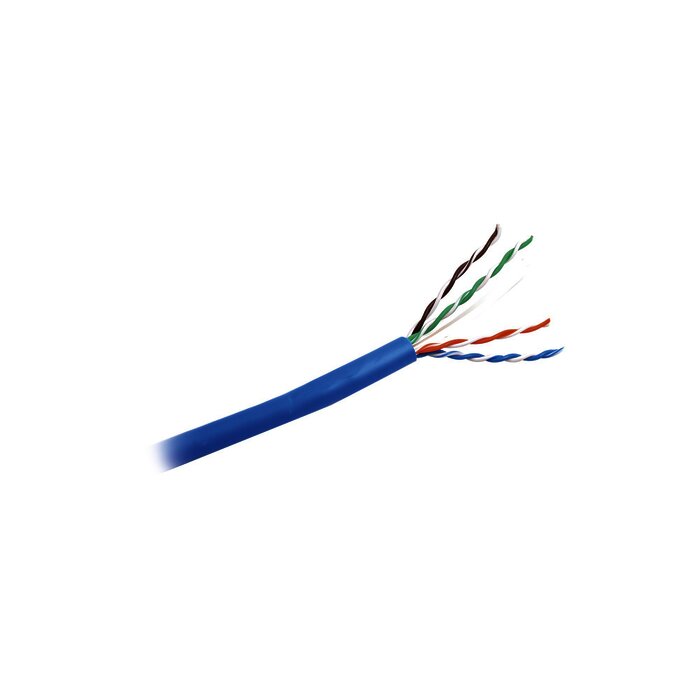 Bobina de Cable UTP 305 m. de Cobre, NetKey, Azul, Categoría 6 (24 AWG), 1000Mbps, Riser (CMR), de 4 pares