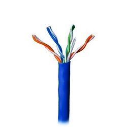 Cable par trenzado nivel 5 (CAT 5e), CMR, de color azul, de 4 pares de conductores sólidos de cobre AWG 24.para aplicaciones de CCTV/Redes de datos/IP Megapixel/Control RS485.