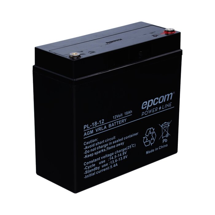 Batería con Tecnología AGM / VRLA, 12 Vcd, 18 Ah. terminal de tornillo HEX