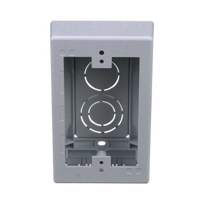 Caja de Pared Superficial, uso Universal con Placas de Pared, Con Cinta Adhesiva, Color Blanco