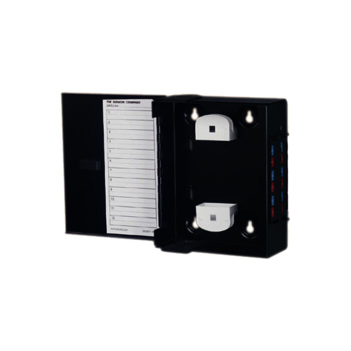 Mini Caja de Conexión de Fibra Óptica, Para Montaje en Pared, Hasta 48 Puertos LC (Acepta Dos Placas Acopladoras), Color Negro