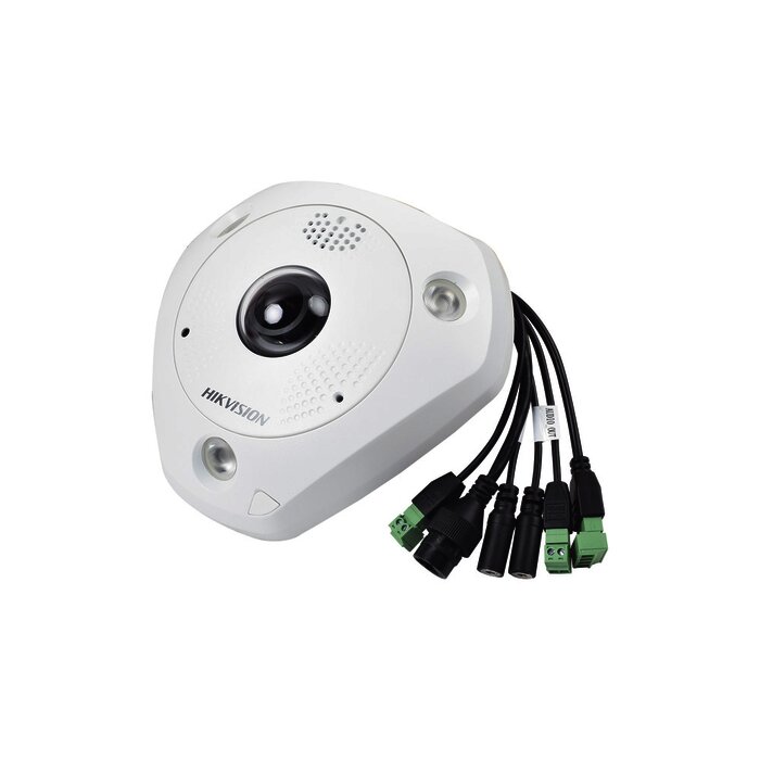 Fisheye IP 3 Megapixel / 180° / 360° / DEWARPING / WDR / 15 mts IR / PTZ Digital / Heat Map / Entrada-Salida audio y alarma / Múltiples vistas / IP66 / IK10 / PoE