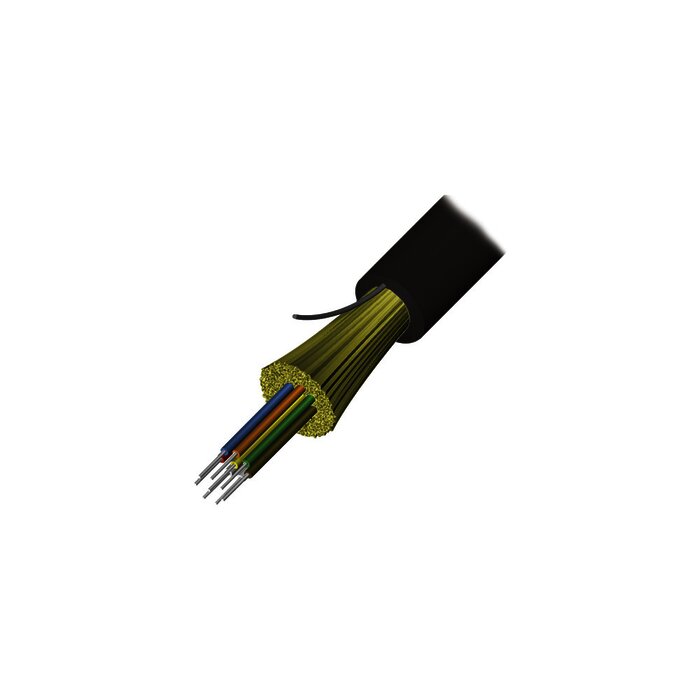 Cable de Fibra Óptica de 6 hilos, Interior/Exterior, Tight Buffer, No Conductiva (Dielectrica), Plenum, Monomodo OS2, 1 Metro