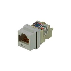 Conector Jack Estilo TP, Tipo Keystone, Categoría 6, de 8 posiciones y 8 cables, Color Blanco