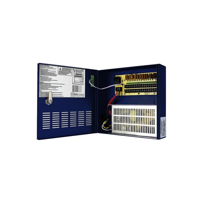 Fuente de poder profesional HEAVY DUTY de 11 - 15 Vcd @ 30 Amper, para 18 cámaras, con voltaje de entrada de: 110-220 Vca