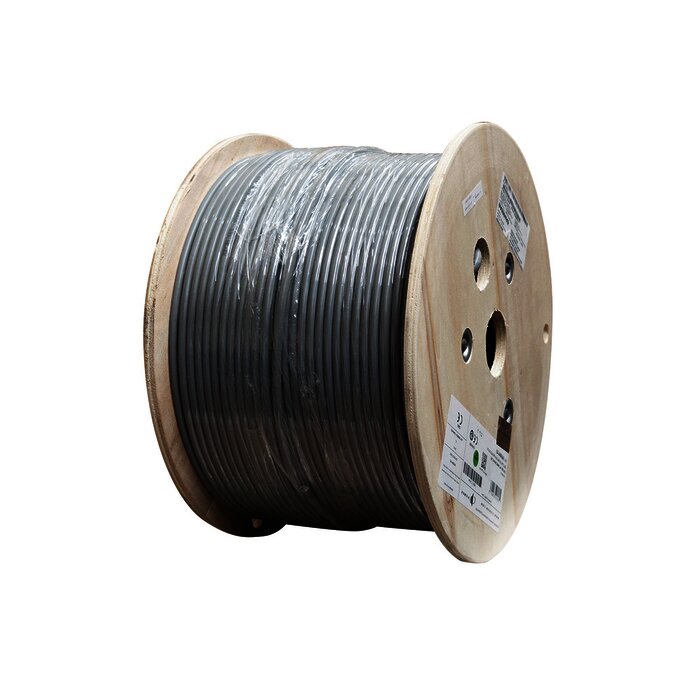 Bobina de Cable Blindado F/UTP de 4 Pares, Z-MAX, Cat6A, Soporte de Aplicaciones 10GBase-T, CM, Color Gris, 305m