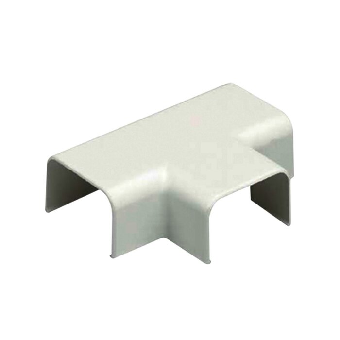 Accesorio en "T", para uso con canaleta LD10, material ABS, Color Blanco Mate