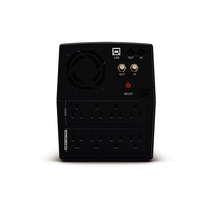 UPS de 1500 VA/900 W, Topología Línea Interactiva, Entrada 120 Vca NEMA 5-15P, y 8 Salidas NEMA 5-15R, Con Regulador de Voltaje (AVR)