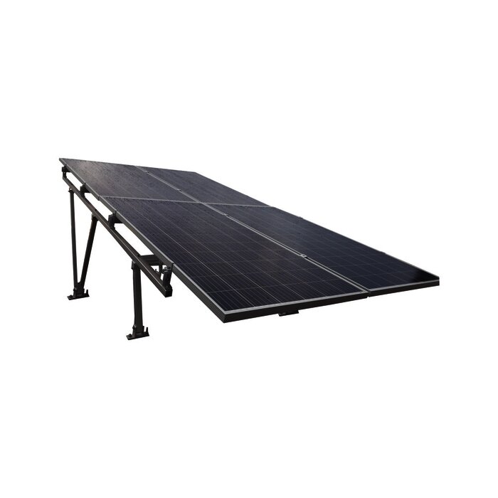 Montaje de aluminio en techo o piso de concreto para arreglo 2 x 2 módulos fotovoltáicos de 40mm de espesor