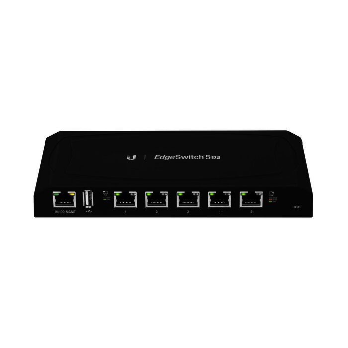 EdgeSwitch 5XP Administrable de 5 Puertos Gigabit PoE de 24 V Pasivo, con funciones avanzadas de Capa 2