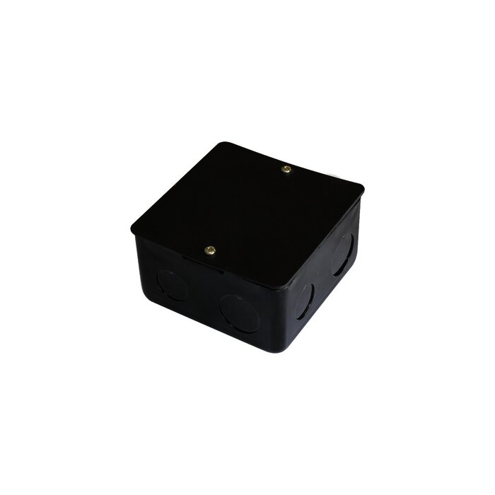 Caja de registro de acero galvanizado, 10x10 cm, Color Negro (11000-00000)