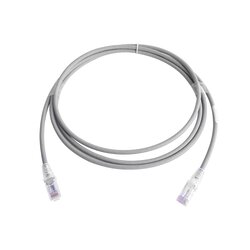 Patch Cord MC6 Modular Cat6 UTP, CM/LS0H, 7ft, Color Gris, Versión Bulk (Sin Empaque Individual)