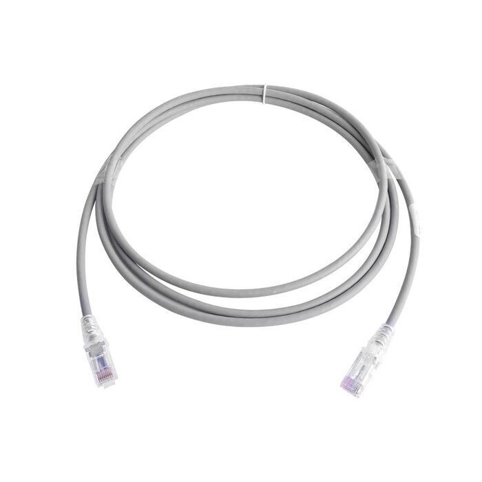 Patch Cord MC6 Modular Cat6 UTP, CM/LS0H, 7ft, Color Gris, Versión Bulk (Sin Empaque Individual)