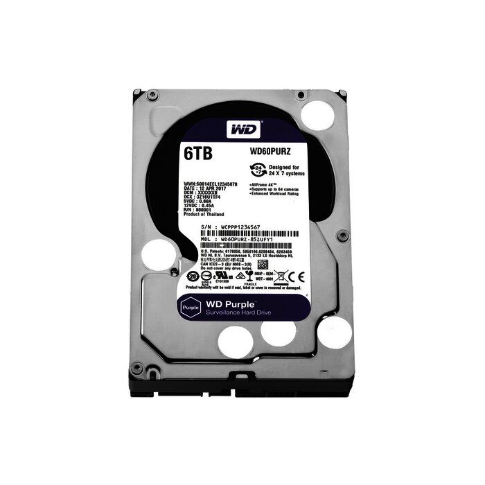 Disco Duro PURPLE de 6TB / 3 AÑOS DE GARANTÍA / Para Videovigilancia