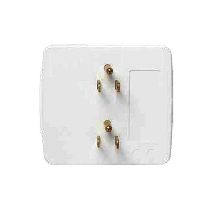 Multicontacto para pared con 6 contactos color blanco,125 V /15 A
