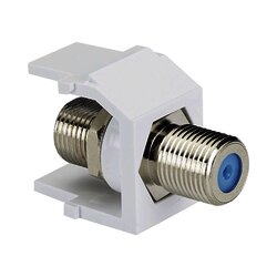 Módulo Acoplador Coaxial Tipo F, Keystone, de 75 Ohms, 3.0 GHz, Color Blanco