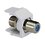 Módulo Acoplador Coaxial Tipo F, Keystone, de 75 Ohms, 3.0 GHz, Color Blanco