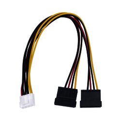 Cable Doble de Corriente SATA / Compatible con DVR's epcom / HIKVISION