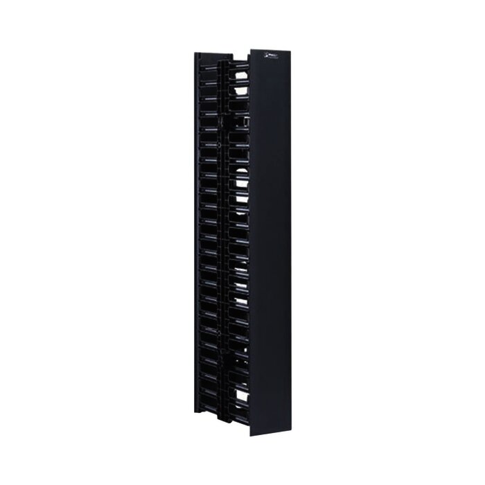 Organizador Vertical Doble NetRunner, de 22.5 UR, 125 mm de Ancho, Color Negro