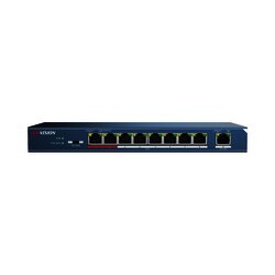 Switch PoE+ No Administrable / Hasta 250 m PoE LARGA DISTANCIA / 8 puertos 802.3af/at (30W) 10/100 Mbps + 1 puerto 10/100