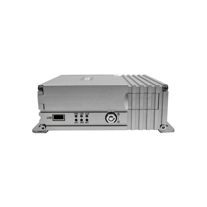 Vídeo Grabador Móvil AHD, incluye módulos de 3G, GPS y WIFI. Soporta 4 canales hasta 2MP, sistema de almacenamiento mediante HDD de 2.5"