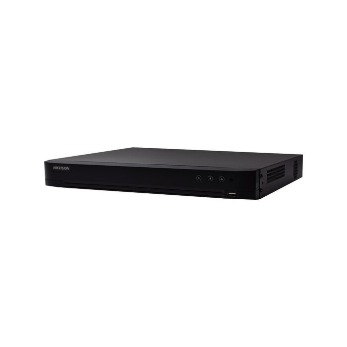 DVR 4 Megapixel / 16 Canales TURBOHD + 8 Canales IP / Detección de Rostros / 1 Bahía de Disco Duro / 1 Canal de Audio / Salida de Vídeo en 4K