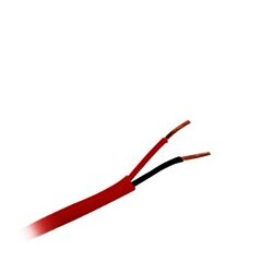 Bobina de alambre de 305 metros, en carrete, calibre 16 de 1 par, color rojo, tipo FPLR, CL2R, C (UL) FT4 para aplicaciones en sistemas de detección de incendio y sistemas de evacuación.