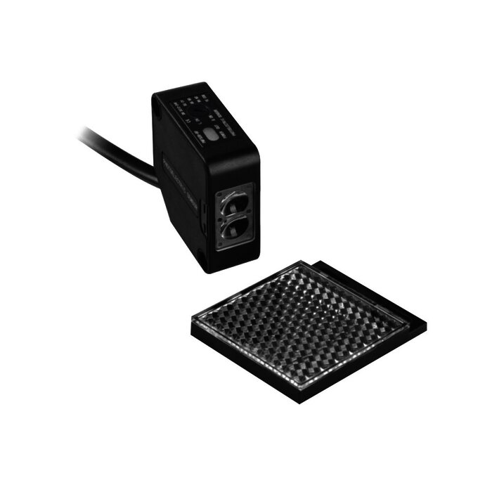 Detector fotoeléctrico de 7 m de alcance / Luz indicadora para alineación