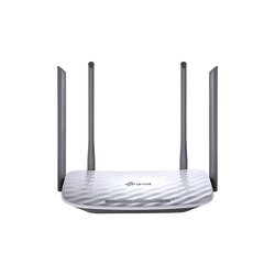 Router Inalámbrico doble banda AC, 2.4 GHz y 5 GHz Hasta 1200 Mbps, 4 antenas externas omnidireccional, 4 Puertos LAN 10/100 Mbps, 1 Puerto WAN 10/100 Mbps