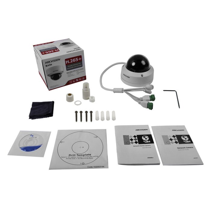 Domo IP 2 Megapixel / 30 mts IR EXIR / Exterior IP67 / IK10 / Lente 2.8 mm / WDR 120 dB / PoE / Audio y Alarmas / Micro SD / Videoanaliticos Integrados