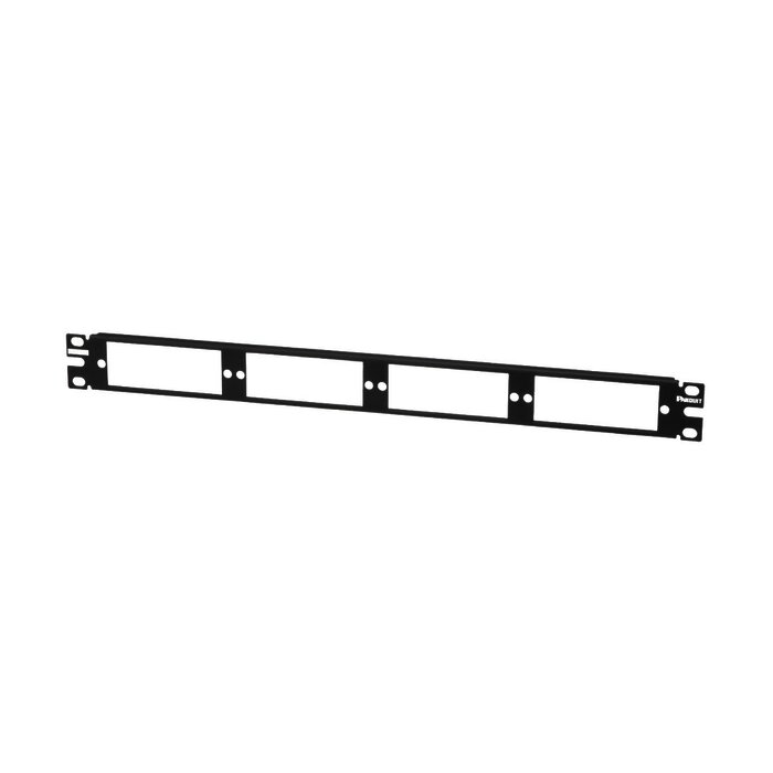 Patch Panel de Fibra Óptica, Para 4 Placas Acopladras FAP o FMP, Color Negro, 1UR