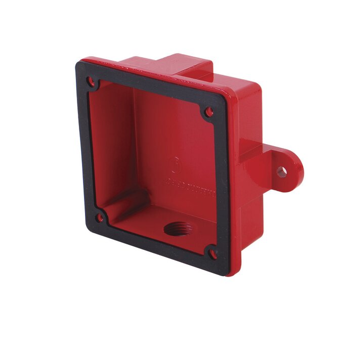Caja Cuadrada 4" X 4" Para Instalaciones de Equipo Detector de Incendios, exterior o interior