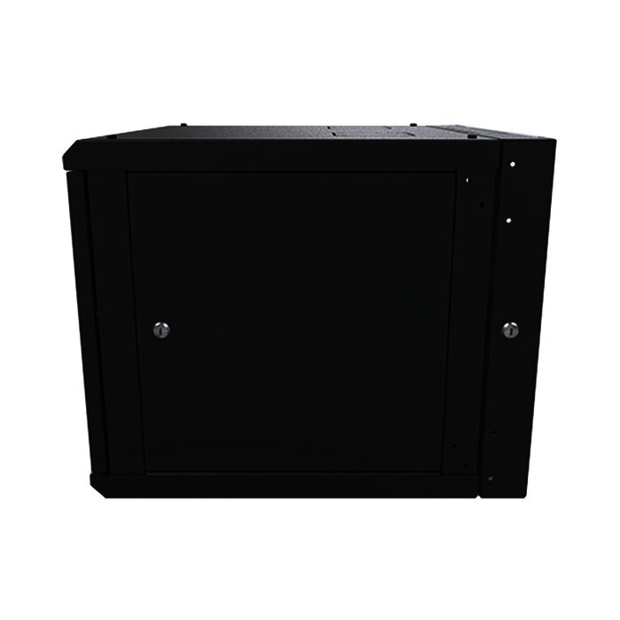 Gabinete Abatible de Pared (Con Marco Trasero) con Rack 19" de 9 Unidades. Ventana de Cristal Templado.