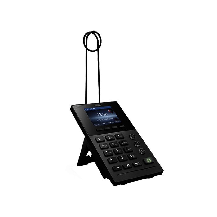 Teléfono IP para Call Center para 2 lineas SIP con soporte para diadema, pantalla LCD de 2.8 pulgadas a color, PoE