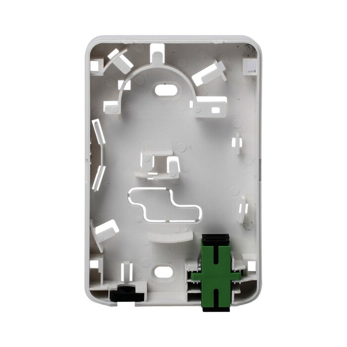 Caja Terminal de Fibra Óptica (Roseta) con 2 acopladores SC/APC, blanca