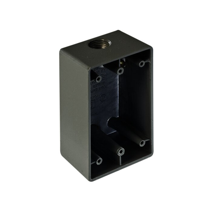 Caja Condulet FS de 3/4" ( 19.05 mm) con una boca a prueba de intemperie.