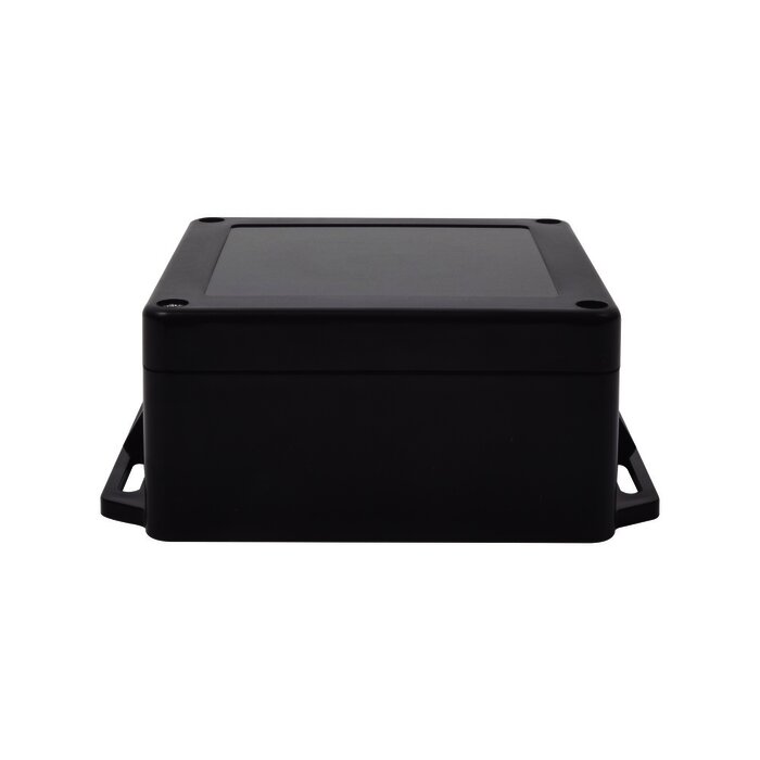 Gabinete Plástico Negro para Exterior (IP65) de 120 x 120 x 60 mm Cierre por Tornillos.