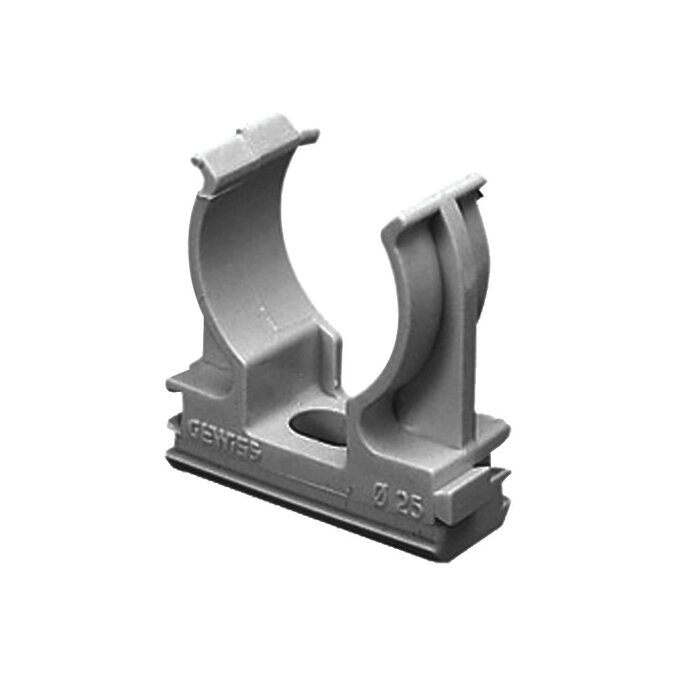 Soporte de presión (Abrazadera), PVC Auto-extinguible, abierto para tubería de 50 mm (2")