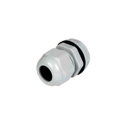 Conector Plástico Gris Tipo Glándula para Cable de 10 a 14 mm de Diámetro.