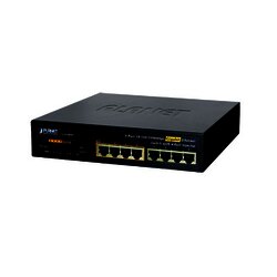 Switch no administrable PoE de 8 puertos 10/100/1000 Mbps con 4 puertos PoE 802.3af