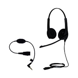 KIT, Diadema con cancelación de ruido, con accesorio para conexiones 3.5mm Incluye modelos BIZ-1500-DUO-QD y MOBILE-QD-35MM-S﻿