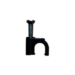 Grapa para cable redondo de 6mm color negro (100Pzs) (3302-01300)