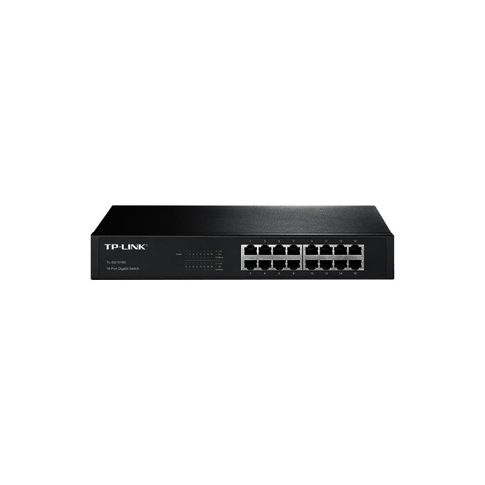 Switch Gigabit no administrable de 16 puertos 10/100/1000 Mbps para escritorio/rack