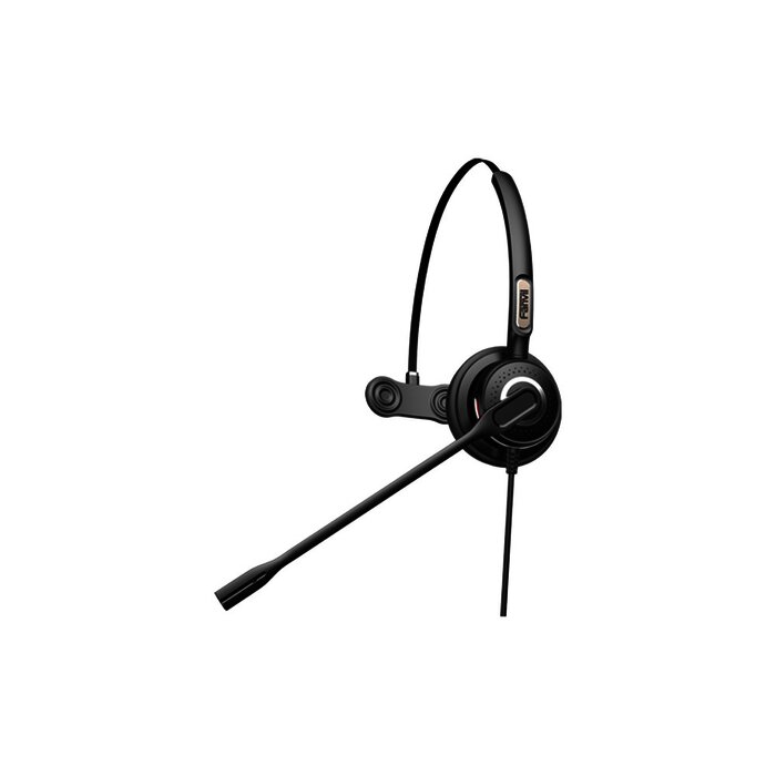 Diadema monoaural con tecnología antishock para teléfonos IP FANVIL y Polycom con micrófono de cancelación de ruido, larga durabilidad