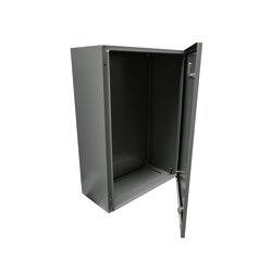 Gabinete de Acero IP66 Uso en Intemperie (500 x 700 x 250 mm) con Placa Trasera Interior y Compuerta Inferior Atornillable (Incluye Chapa y Llave).