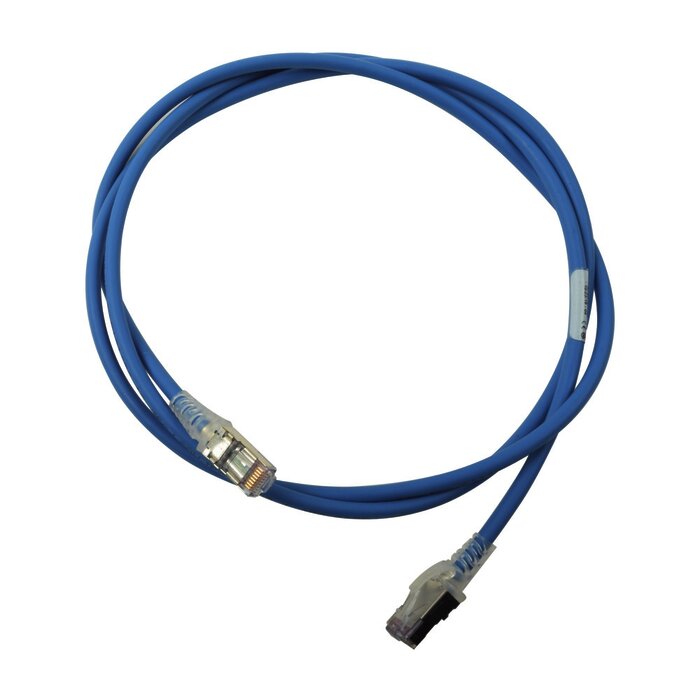 Patch Cord "Skinny" Cat6A Blindado S/FTP, 5ft, Diámetro Reducido 28 AWG, Color Azul