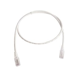Patch Cord MC6 Modular Cat6 UTP, CM/LS0H, 3ft, Color Blanco, Versión Bulk (Sin Empaque Individual)